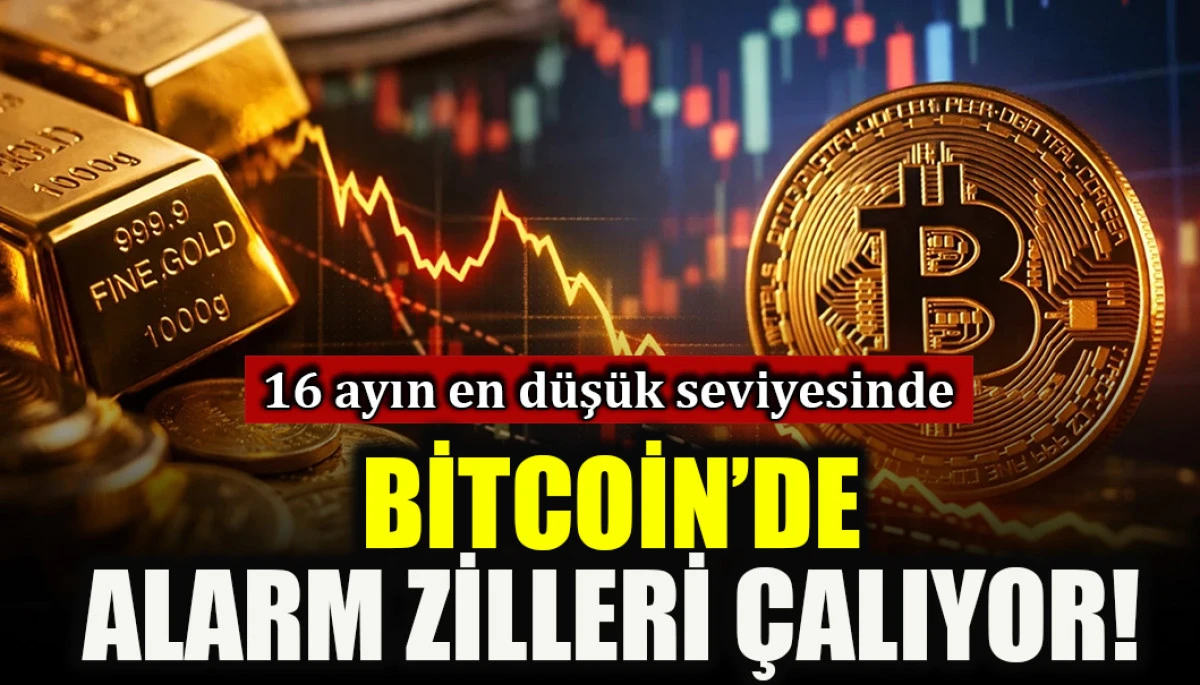 16 ayın en d&uuml;ş&uuml;k seviyesinde: Bitcoin'de alarm zilleri &ccedil;alıyor!