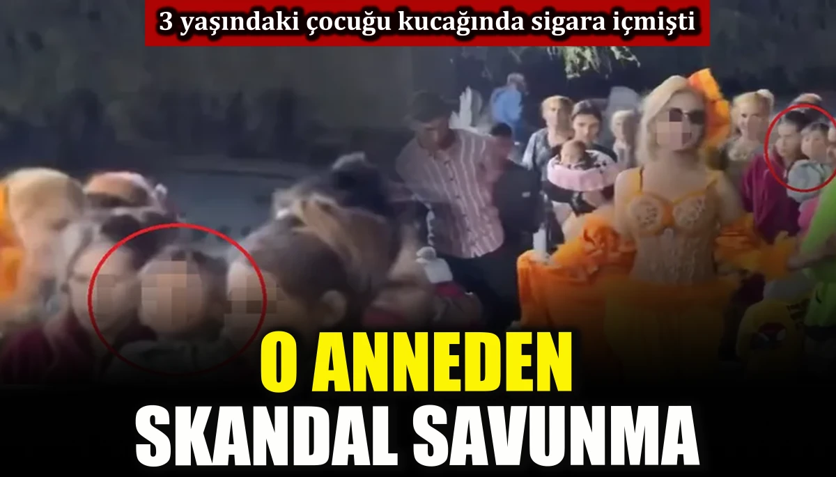 3 yaşındaki &ccedil;ocuğu kucağında sigara i&ccedil;mişti