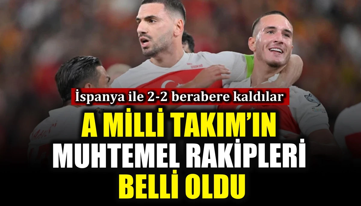 A Milli Takım’ın muhtemel rakipleri belli oldu