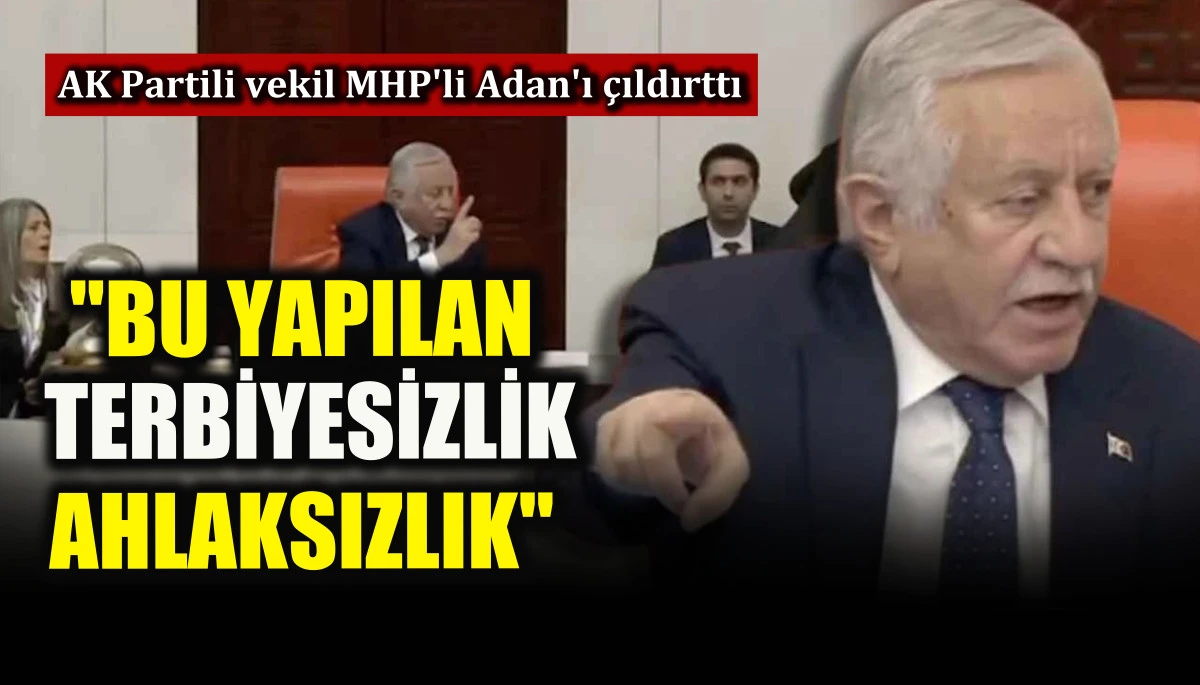 AK Partili vekil MHP'li Adan'ı &ccedil;ıldırttı! "Bu yapılan terbiyesizlik, ahlaksızlık"