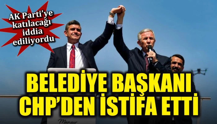AK Parti'ye ge&ccedil;eceği iddia ediliyordu! Haymana Belediye Başkanı Levent Ko&ccedil; CHP'den istifa etti