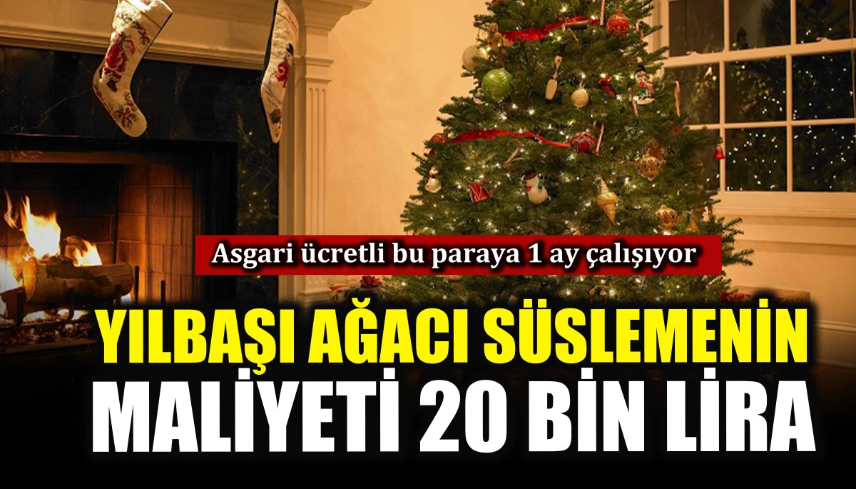 Asgari ücret 22 bin lira,  yılbaşı ağacı süslemek ise 20 bin lira
