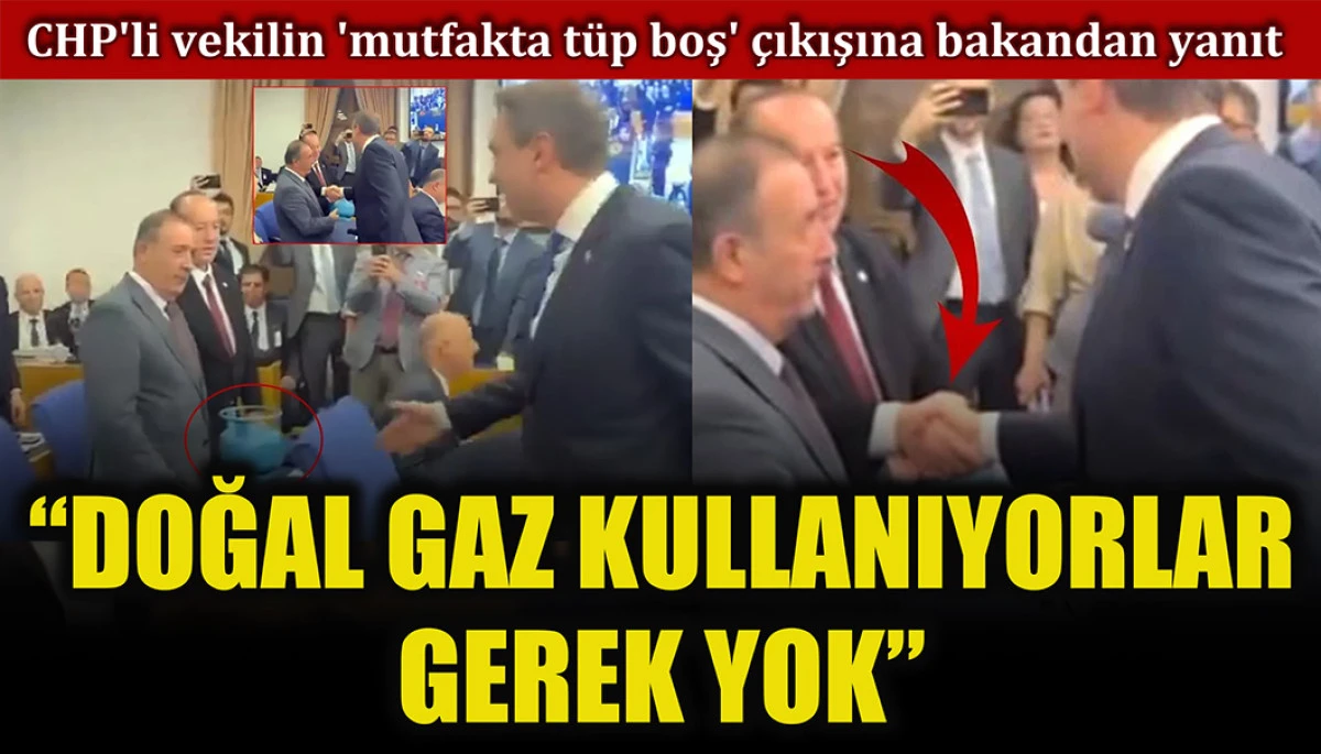 Bakan Bayraktar CHP'li vekilin 'mutfakta tüp boş' eleştirisini tiye aldı