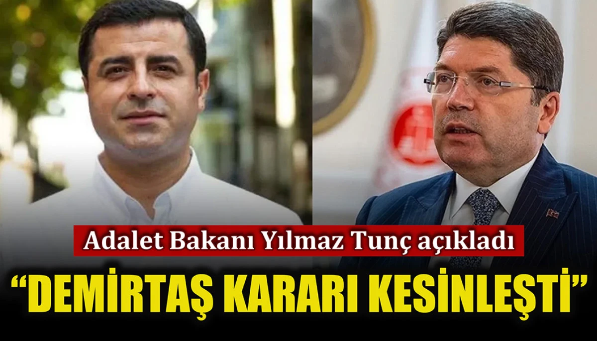 Bakan Tunç'tan Selahattin Demirtaş açıklaması
