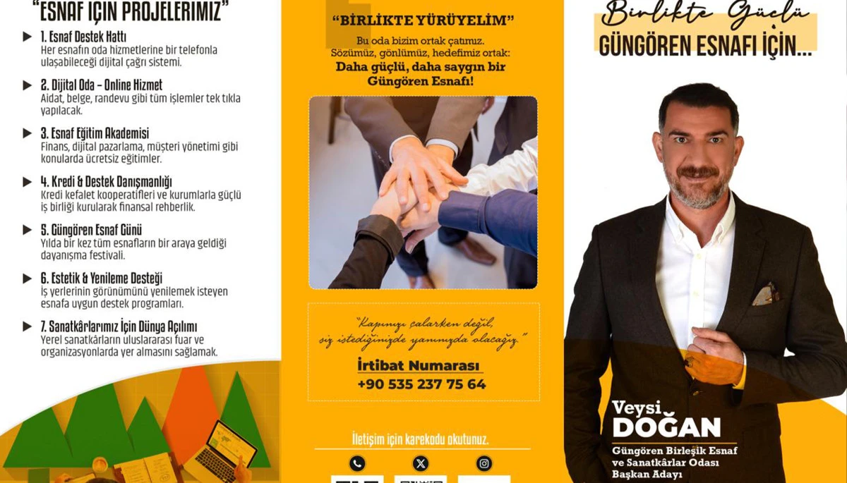 Siyaset ve iş insanı Veysi Doğan, Güngören Birleşik Esnaf ve Sanatkârlar Odası Başkanlığına aday oldu