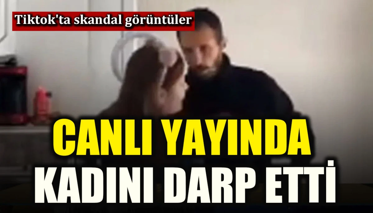 Canlı yayında kadını darp etti