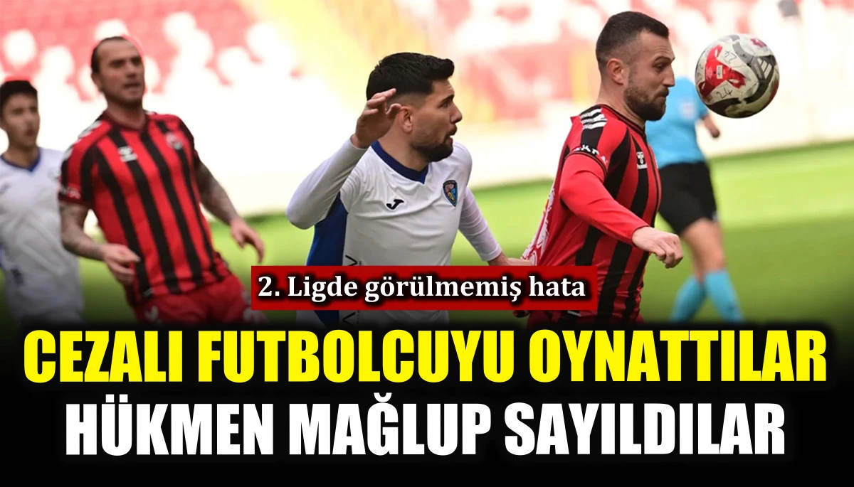 Cezalı futbolcuyu oynattılar, h&uuml;kmen mağlup sayıldılar