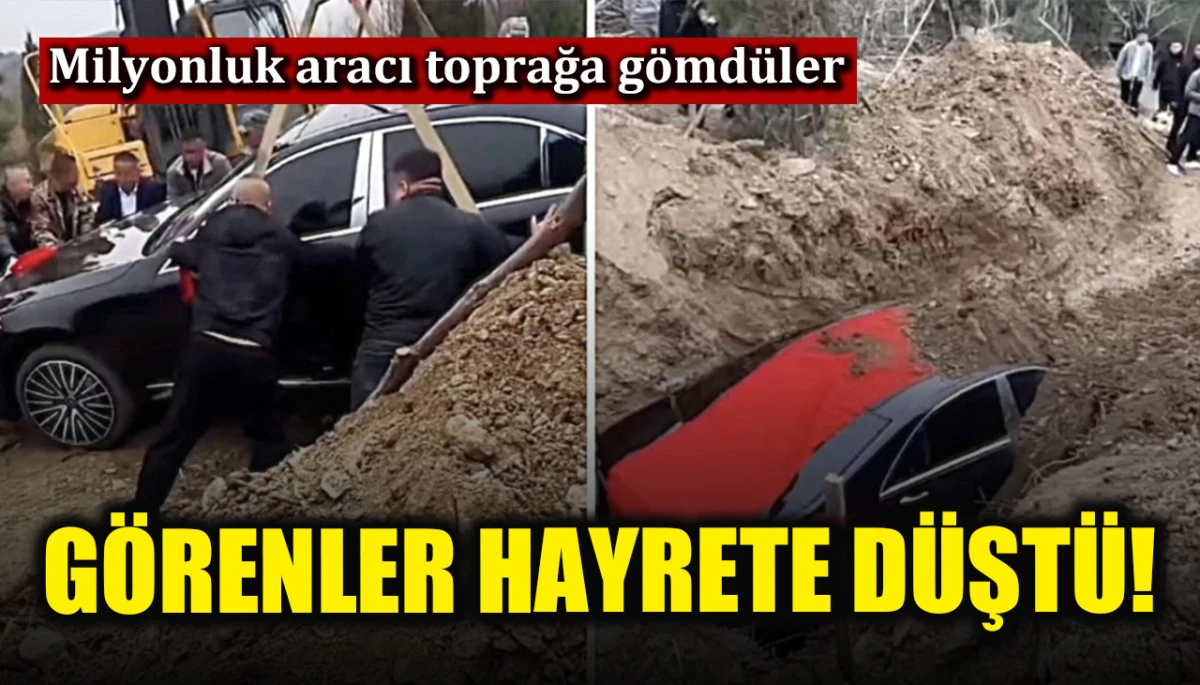 &Ccedil;in&rsquo;de milyonluk otomobili toprağa g&ouml;md&uuml;ler