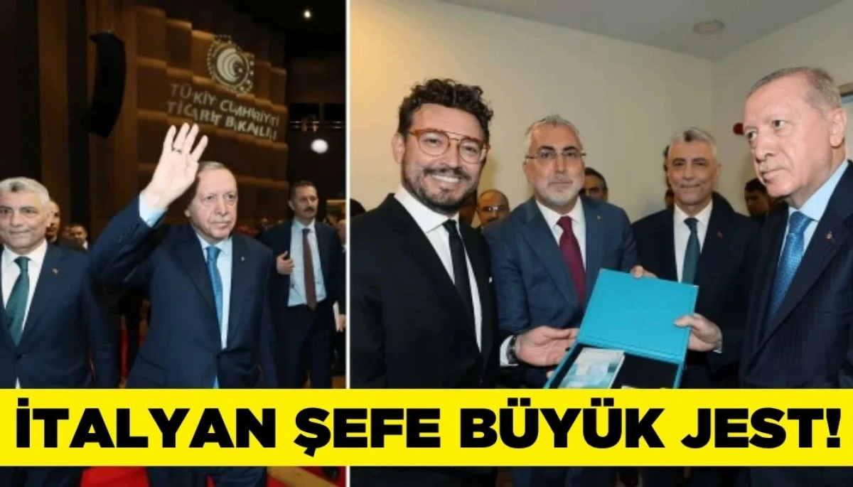 Cumhurbaşkanı Erdoğan İtalyan şef Danilo Zanna'ya 'Turkuaz Kart' verdi