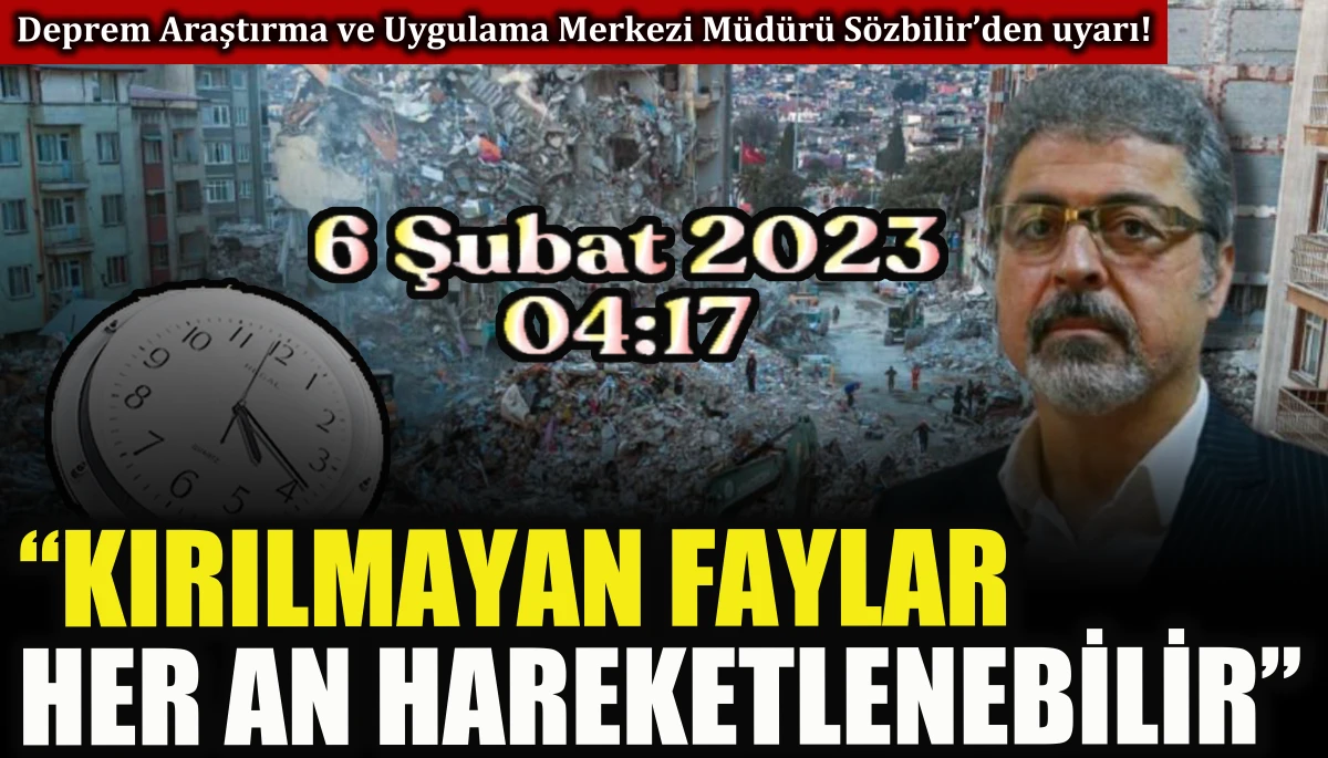 Deprem Araştırma ve Uygulama Merkezi M&uuml;d&uuml;r&uuml; S&ouml;zbilir&rsquo;den uyarı!