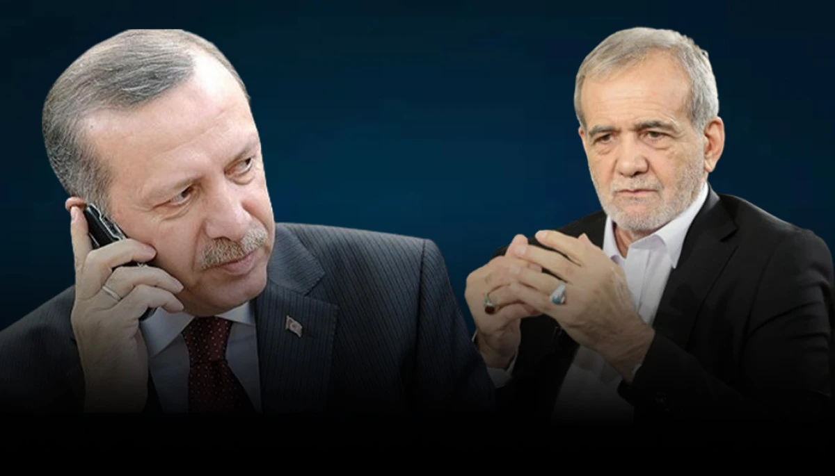 Erdoğan İran Cumhurbaşkanı Pezeşkiyan ile g&ouml;r&uuml;şt&uuml;