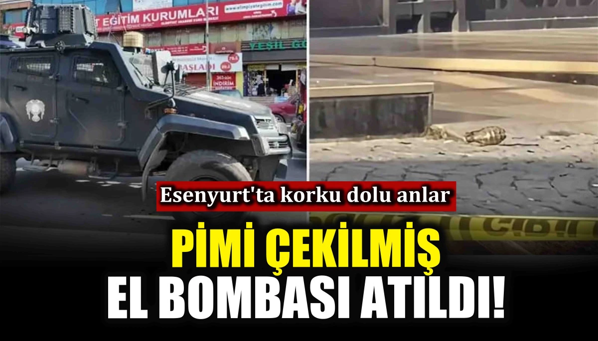 Esenyurt'ta korku dolu anlar! Pimi çekilmiş el bombası atıldı!