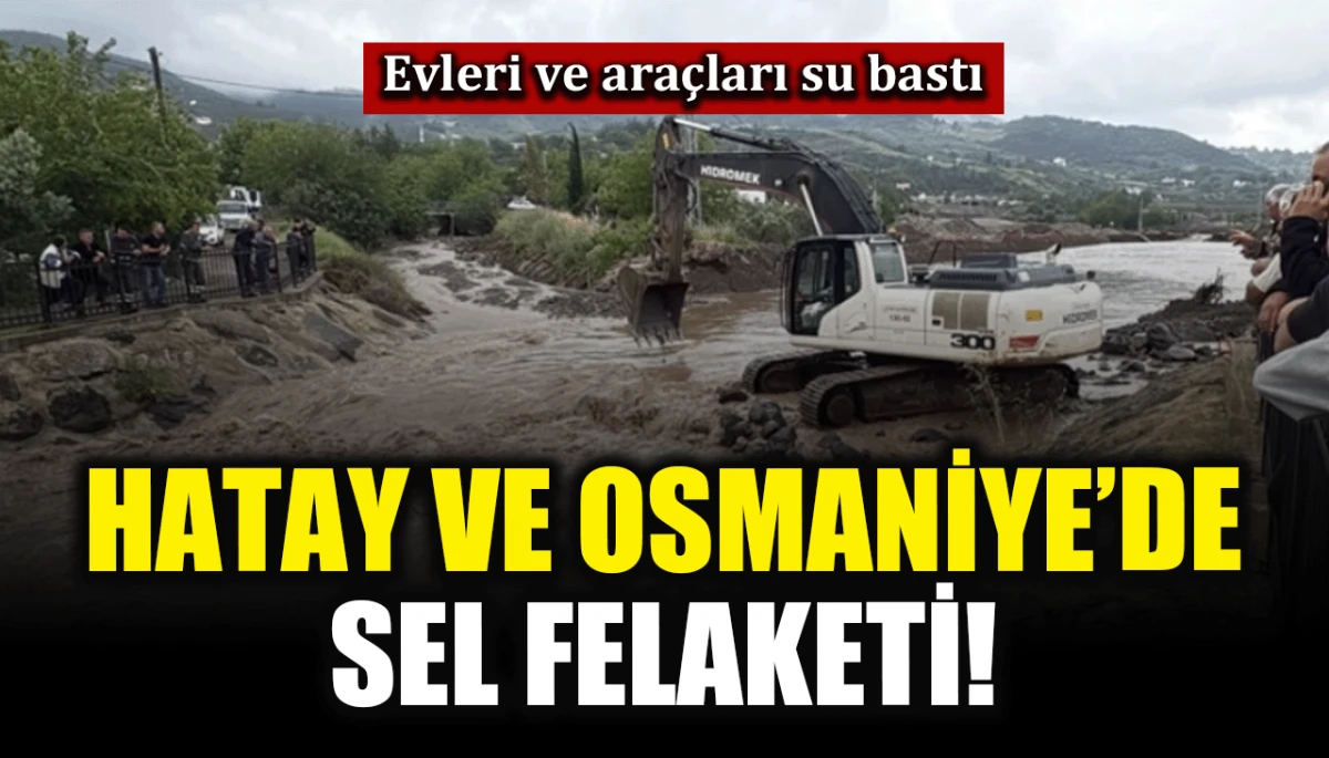 Evleri ve ara&ccedil;ları su bastı: Hatay ve Osmaniye'de sel felaketi!