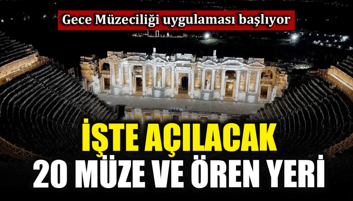 Gece M&uuml;zeciliği d&ouml;nemi başlıyor: İşte a&ccedil;ılacak 20 m&uuml;ze ve &ouml;ren yeri