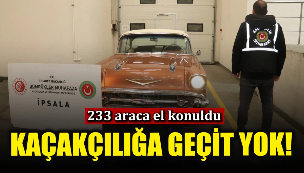 G&uuml;mr&uuml;k Muhafaza 233 ka&ccedil;ak araca el koydu
