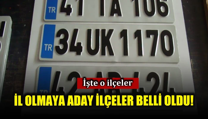İl olmaya aday ilçeler belli oldu