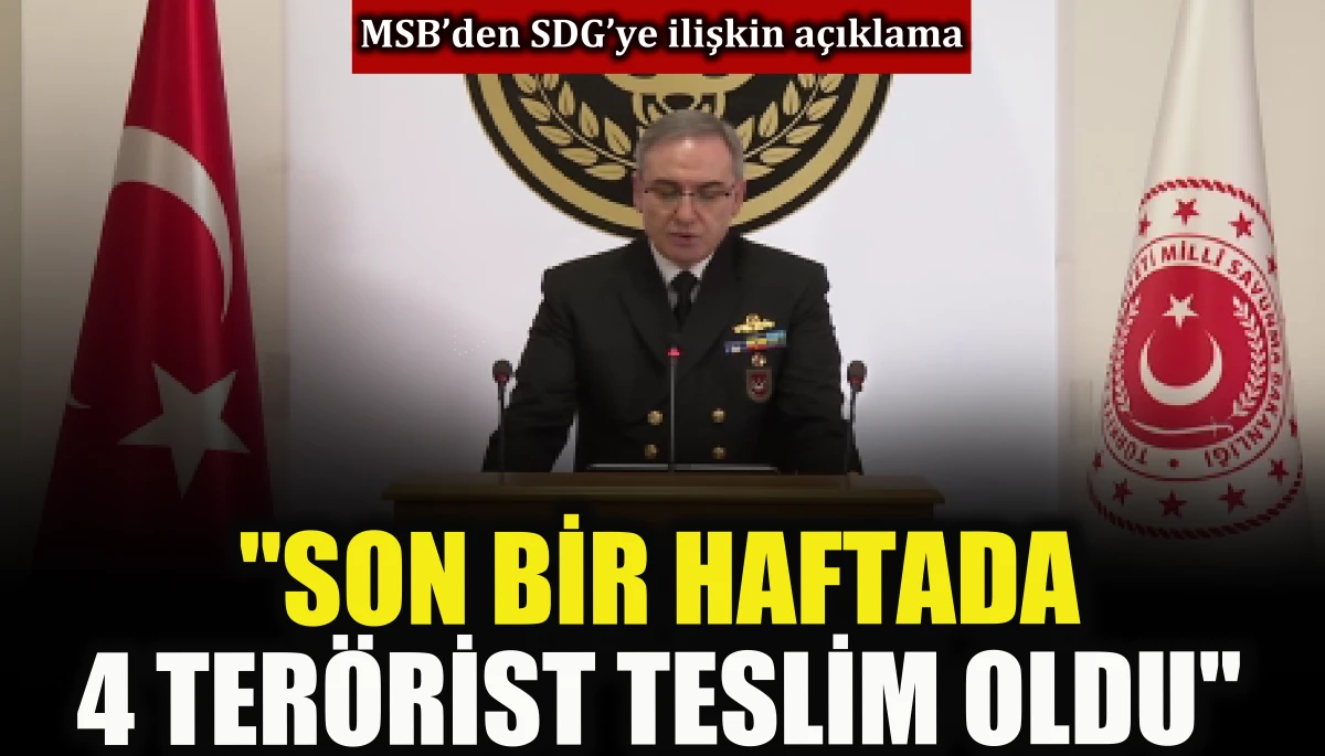 MSB'den SDG&rsquo;ye ilişkin a&ccedil;ıklama           