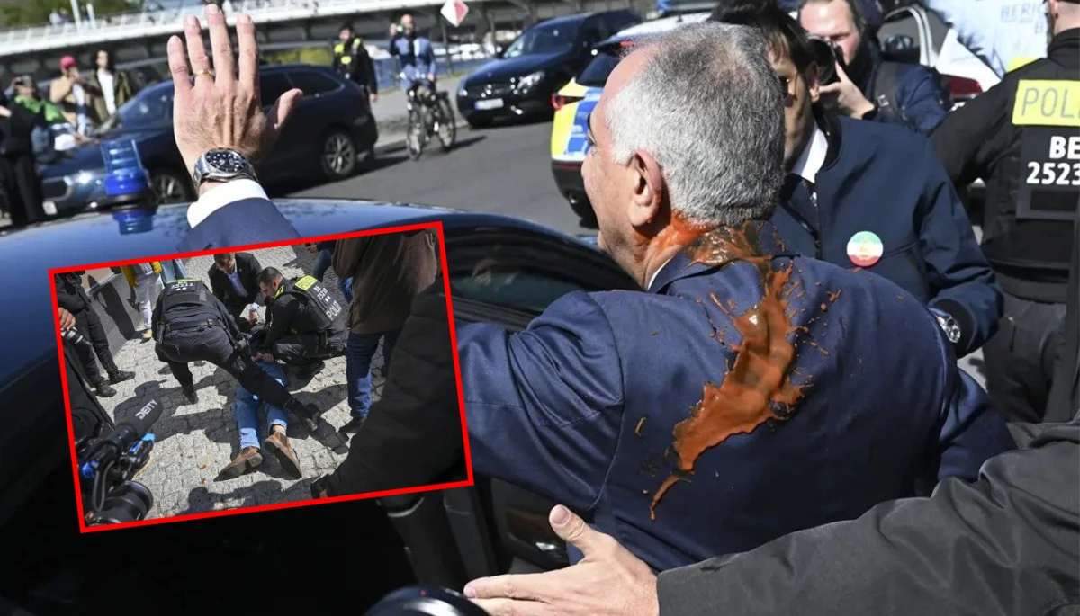 Muhammed Rıza Pehlevi&rsquo;ye boyalı saldırı