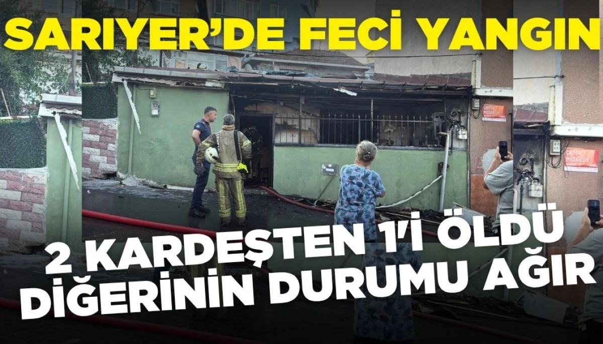 Sarıyer'de Gecekondu Yangınında 1 Kardeş Öldü, Diğerinin Durumu Ağır
