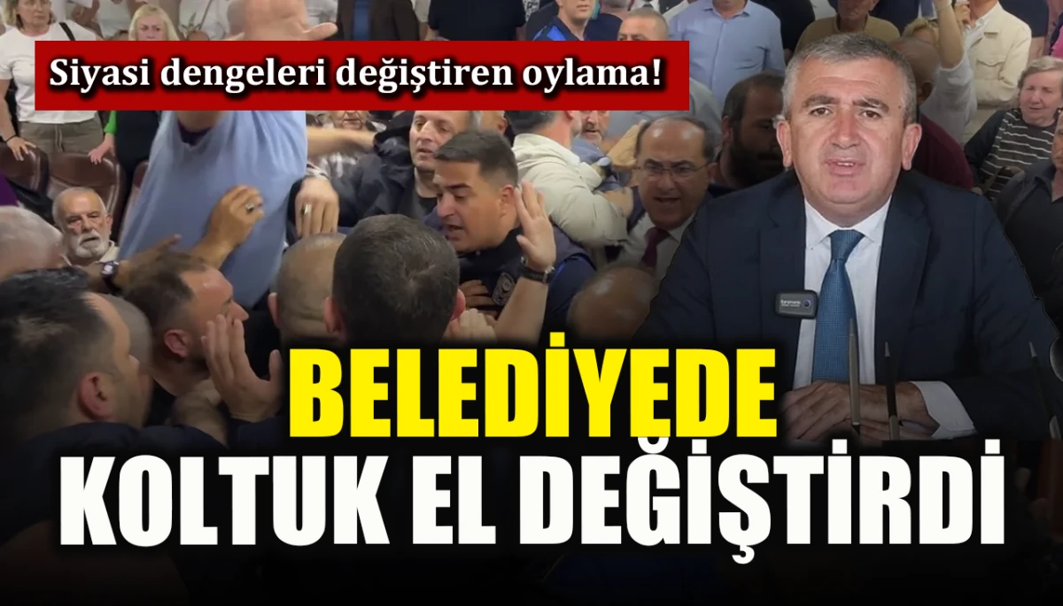 Siyasi dengeleri değiştiren oylama! Belediye&rsquo;de koltuk el değiştirdi