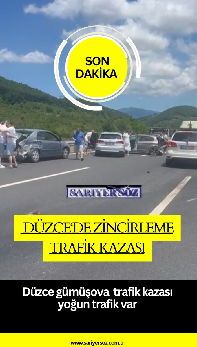 Son Dakika: Düzce-Gümüşova Mevkiinde Zincirleme Kaza