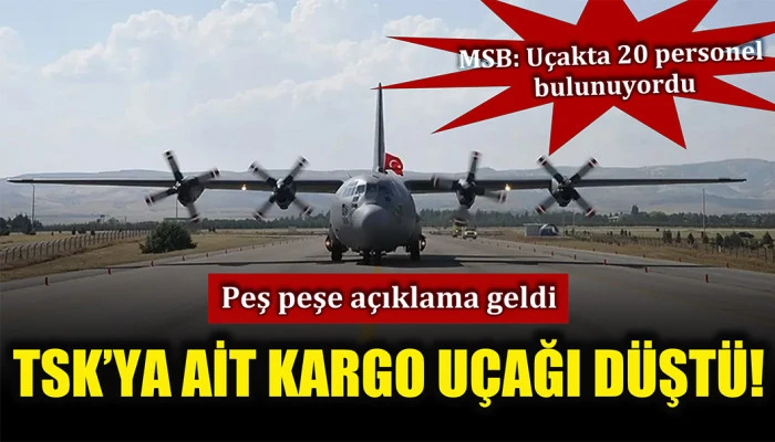 MSB, Gürcistan’da düşen askeri uçakta 20 personelin bulunduğunu duyurdu