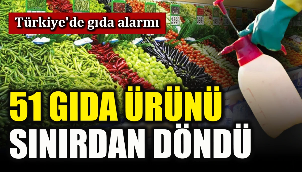 T&uuml;rkiye'de gıda alarmı: 51 gıda &uuml;r&uuml;n&uuml; sınırdan d&ouml;nd&uuml;